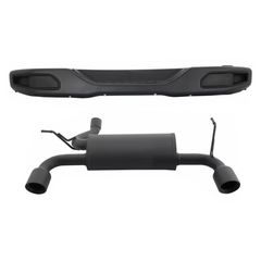 Metallikós Píso Profulaktíras me Plíres svsthma exatmíseos Áxonas-Píso katállhlos gia Jeep Wrangler Rubicon JK (2007-2017) Double Exhaust Evacuation