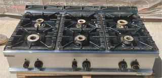 Εστία Αέριου Επιτραπέζια Με 6 Καυστήρες 120x70x38Cm GIGA - Μεταχειρισμένη.