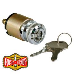 FX style ignition switch 'thin', flat key. Chrome