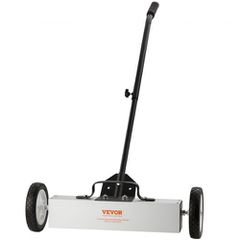 VEVOR 20,4 kg Rolling Magnetic Sweeper με ρόδες, Push-Type Magnetic Pick Up Sweeper, Large Magnet Pickup 18 ιντσών σάρωθρο γκαζόν, Μαγνήτης με τηλεσκοπική λαβή, Εύκολος καθαρισμός αυλής συνεργείου