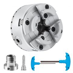 VEVOR KP2-3/4 Τσοκ τόρνου, 4-Jaw 2,75" Διάμετρος, Μεταλλικό τσοκ τόρνου Αξεσουάρ τόρνου, Εργαλείο αυτοκεντρισμού, για τόρνους, μηχανική κατεργασία ακριβείας, μηχανές λείανσης, φρέζες