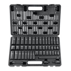 VEVOR 3/8" Drive Impact Socket Set, 48 Piece Socket Set SAE (5/16" -3/4") & Metric (8-22mm) Μπάρα επέκτασης μονάδας δίσκου Cr-V 6 σημείων Universal Joint & Power Drill Adapter περιλαμβάνει θήκη αποθήκ