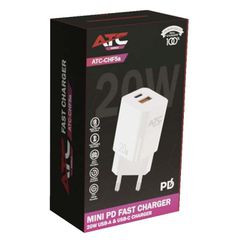 ATC-CHF5a Mini PD Fast Charger 20W Λευκό-thumb-1