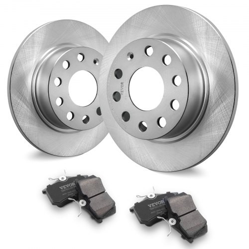VEVOR Rear Brake Kit Συμβατό με Audi A3 (8P), VW Golf 5 6, Seat LEON, SKODA OCTAVIA, ALTEA, Κιτ αντικατάστασης κεραμικών τακακιών φρένων ρότορες φρένων, Πίσω ρότορες 253 mm