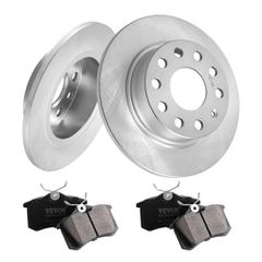 VEVOR Rear Brake Kit Συμβατό με Audi A3 (8P), VW Golf 5 6, Seat LEON, SKODA OCTAVIA, ALTEA, Κιτ αντικατάστασης κεραμικών τακακιών φρένων ρότορες φρένων, Πίσω ρότορες 253 mm-thumb-9