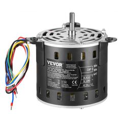 Μοτέρ φυσητήρα φούρνου VEVOR 1/3HP, 220V 1,95Amps, 1250RPM 3-Speed, Διάμετρος άξονα 10mm, Μήκος άξονα 20mm, ROT.CCW από τον άξονα άξονα, Περιλαμβάνει πυκνωτή CBB60 15μF/450V