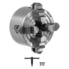 Τσοκ τόρνου VEVOR 4 σιαγόνων, 3 ιντσών (80 mm), ανεξάρτητο τσοκ 4 σιαγόνων, εύρος σύσφιξης 0,1-3,15 ιντσών (5-80 mm) με βίδες στερέωσης με κλειδί T Αναστρέψιμες σιαγόνες, υλικό HT300, Εσωτερικό εξωτερ