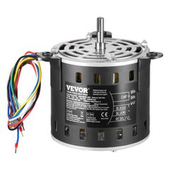 Μοτέρ φυσητήρα φούρνου VEVOR 1/2HP, 220V 2,6Amps, 1300RPM 3-Speed, Διάμετρος άξονα 10mm, Μήκος άξονα 20mm, ROT.CCW από τον άξονα άξονα, Περιλαμβάνει πυκνωτή CBB60 15μF/450V