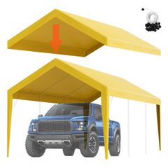 Ανταλλακτικό κάλυμμα κουβούκλιο VEVOR Carport 10 x 20 ft, προστατευτικό κάλυμμα για σκηνή γκαράζ βαρέως τύπου αδιάβροχο και προστασία από την υπεριώδη ακτινοβολία, Εύκολη εγκατάσταση με μπάντζες μπάλα