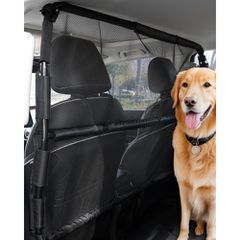 VEVOR Dog Car Barrier, Ευρύ διαχωριστικό αυτοκινήτου 56" για εγκατάσταση μπροστινών καθισμάτων, Vehicle Pet Barrier with See Through Net Mesh, Universal-Fit Barrier Dog Car Barrier για πλήρους μεγέθου