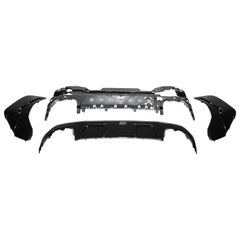 Πίσω Διαχύτης Diffuser 440i MP Look για Bmw 4 (G26) Gran Coupe (2021-On) M-Sport Προφυλακτήρας Μαύρο Γυαλιστερό