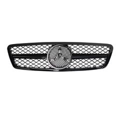 Εμπρός Μάσκα Μαύρο Γυαλιστερό για Mercedes C-Class (W203) Sedan Estate (2000-2007) AMG Look