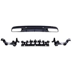 Πίσω Διαχύτης Diffuser C63 AMG Look για Mercedes C-Class (W205) Sedan Estate (2013-2018) AMG-Line Προφυλακτήρας Μαύρο
