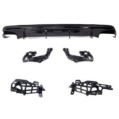 Πίσω Διαχύτης Diffuser CLA45 AMG Look για Mercedes CLA (C117) (2013-2019) AMG Προφυλακτήρας Μαύρο Γυαλιστερό