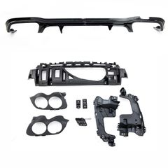 Πίσω Διαχύτης Diffuser Μαύρο Γυαλιστερό E53 AMG Look για Mercedes E-Class (W213) Sedan Estate (2016-2023) AMG-Line Προφυλακτήρας