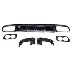Πίσω Διαχύτης Diffuser Μαύρο Γυαλιστερό E53 AMG Look για Mercedes E-Class (W213) Sedan Estate (2016-2023) Απλός Προφυλακτήρας