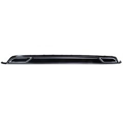 Πίσω Διαχύτης Diffuser R-Line Look Μαύρο Γυαλιστερό με Χρώμιο για VW Polo VI (AW) (2017-2021) Απλός Προφυλακτήρας