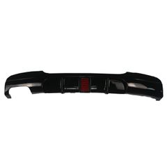 Πίσω Διαχύτης Diffuser για BMW 3 (E90, E91) (2005-2011) με LED Φωτισμός Μαύρο Γυαλιστερό Διπλή Έξοδος