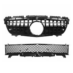 Εμπρός Μάσκα Μαύρο Γυαλιστερό για Mercedes SLK (R172) (2011-2015) Panamericana