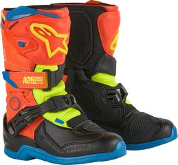 Μπότες Μηχανής Παιδικές Off Road ALPINESTARS  Kids Tech 3S Boots Πορτοκαλί-Μπλε-Κίτρινο
