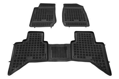 Λαστιχένια πατάκια ISUZU D-Max II (2011-2019) - τύπου σκαφάκι - 3τμχ., Rezaw Plast