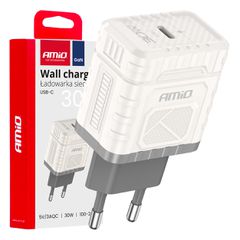 Amio - ΦΟΡΤΙΣΤΗΣ ΜΕ ΟΙΚΙΑΚΗ ΠΡΙΖΑ ΜΕ 1 ΘΥΡΑ USB-C 30W 100-240V ΛΕΥΚΟ - 1 Τεμ. (04285/AM)