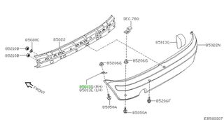 ΚΛΙΠ ΒΑΣΗΣ ΠΙΣΩ ΠΡΟΦΥΛΑΚΤΗΡΑ   NISSAN  MICRA K11   850944F110