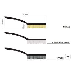 ΒΟΥΡΤΣΕΣ ΣΕΤ ΣΥΡΜΑΤΙΝΕΣ 4τμχ Wire Brush Set OX340 OXFORD