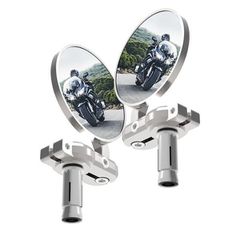 ΚΑΘΡΕΠΤΕΣ ΑΝΤΙΒΑΡΟΥ BarEnd Mirrors - Silver ΖΕΥΓ OX578 OXFORD