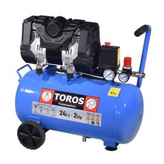 ΑΕΡΟΣΥΜΠΙΕΣΤΗΣ OILFREE ΧΑΜΗΛΟΥ ΘΟΡΥΒΟΥ 24LT/2,0HP 10 BAR TOROS 602089 602089