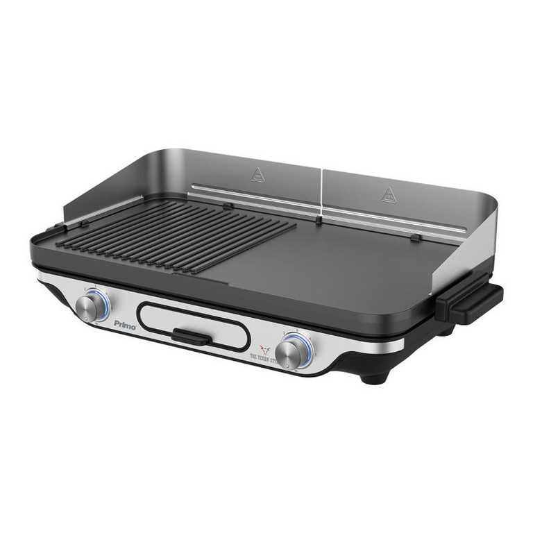 Primo Μπάρμπεκιου PRBQ-40498 Επιτραπέζιο 2400W Με κάλυμμα αέρα 52.2X30.4εκ. Μαύρο/Inox
