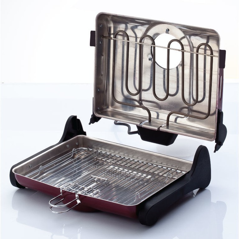 Ψηστιέρα Παραδοσιακή PRIMO AB661 1200W 2πλή Σχάρα 34x25εκ. Κόκκινη