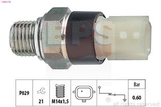Διακόπτης πίεσης λαδιού M14x1,5, 0,6 bar, DACIA / FIAT / RENAULT / OPEL / NISSAN / SUZUKI / MERCEDES BENZ 8200671272, 8200359627,  8200671272, 8200359627, 37820-67J01, 25240-00QAH