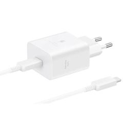 Φορτιστής ταξιδίου Samsung 45W με καλώδιο Type-C σε Type-C (1,8m), PD3.0, PDO/PPS, White EU (EP-T4511XWEGEU)