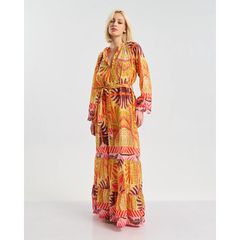 Ble Γυναικείο Βαμβακερό Φόρεμα Μακρύ Multicolor SS '26