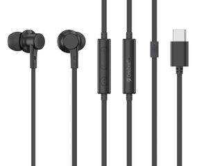 CELEBRAT earphones με μικρόφωνο G40, USB-C σύνδεση, 10mm, 1.2m, μαύρα