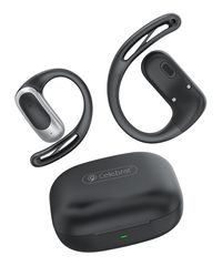 CELEBRAT earphones με θήκη φόρτισης W77, OWS, 12mm, 40/400mAh, μαύρα