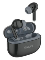 CELEBRAT earphones με θήκη φόρτισης W73, True Wireless, 13mm, 33/380mAh, μαύρα