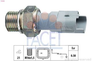 Διακόπτης πίεσης λαδιού M16x1,5, 0,5 bar, CITROEN / DS / FIAT / PEUGEOT / MINI 7.0130, 11427805983, 9661477580, 1131c5, 1131K5