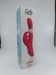 Yara Vibrator, Vibrating & Tapping, Silicone, Magnetic USB, Red,-thumb-3