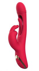 Yara Vibrator, Vibrating & Tapping, Silicone, Magnetic USB, Red,