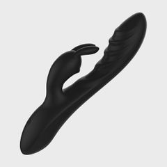 Lucky Rabbit Vibrator, 10 Vibration Modes, Liquid Silicone, USB,-thumb-3