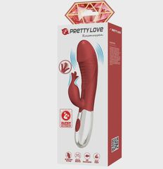Rasmussen Bunny Vibrator, 30 Vibration Modes, Silicone, USB, Red-thumb-8
