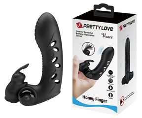 Vance Honey Finger Finger Vibrator 10 Vibration Modes, Silicone,
