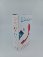 Flexi Stimulator, Bluetooth Control, Free App, Silicon, USB, Red-thumb-1