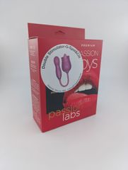 Double Stimulator, Vibrating, Licking, Fingering, Silicone, USB,-thumb-1