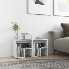 vidaXL Κομοδίνα 2 τεμ. Λευκά 40 x 30 x 40 εκ. από Επεξ. Ξύλο
