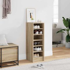 vidaXL Παπουτσοθήκη Sonoma Δρυς 31,5 x 35 x 90 εκ. από Επεξ. Ξύλο