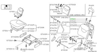 ΒΑΣΗ ΜΑΞΙΛΑΡΙ ΠΡΟΣΚΕΦΑΛΟΥ  ΚΑΘΙΣΜΑΤΟΣ  NISSAN  MICRA K11     PRIMERA P11  876039F802