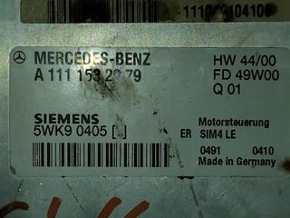 ΕΓΚΕΦΑΛΟΣ ΚΙΝΗΤΗΡΑ MERCEDES C-CLASS W203 C180 - R170 SLK - W208 CLK  A1111532979 SIEMENS 5WK90405  SIM4LE  FD49W00 2002 - 2008-thumb-2